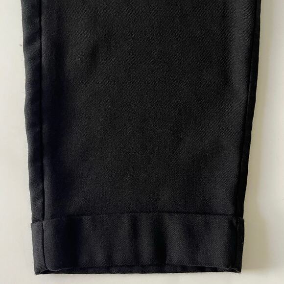 J. Crew D-Ring Flannel Pants Women's 8 Black Minimalist Business Casual Preppy - Picture 7 of 9